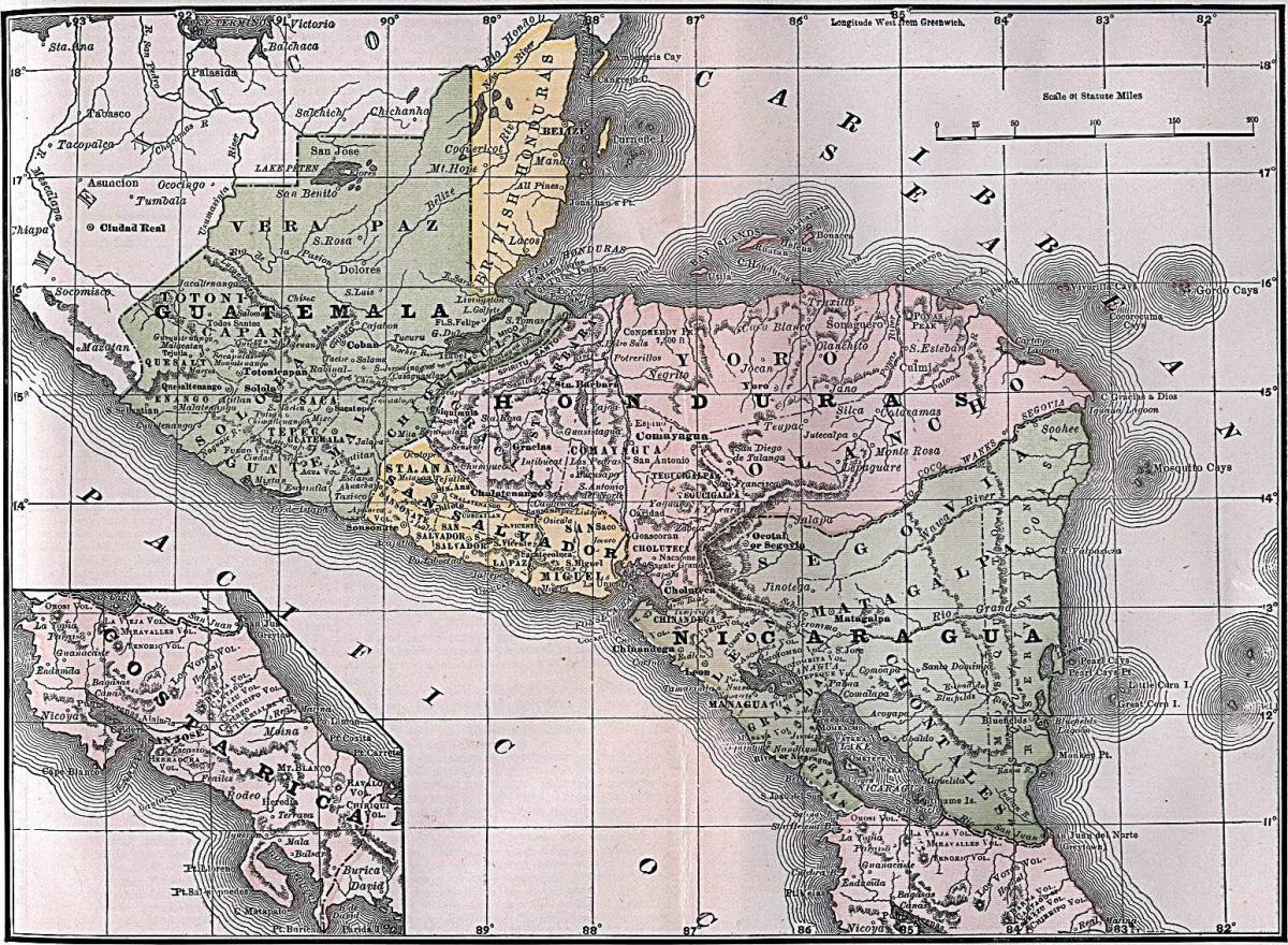 mapa de Honduras británica
