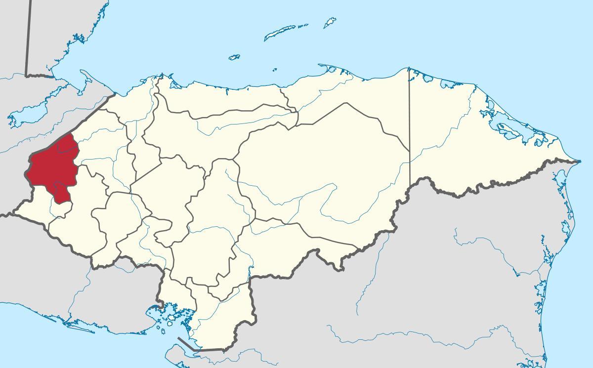 mapa de copán, Honduras