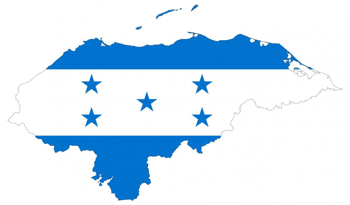 mapa de la bandera de Honduras