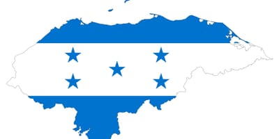 Mapa de la bandera de Honduras