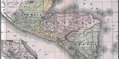 Mapa de Honduras británica