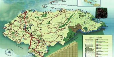 Mapa de Honduras geografía