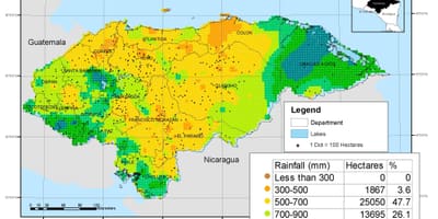 Mapa de Honduras climático