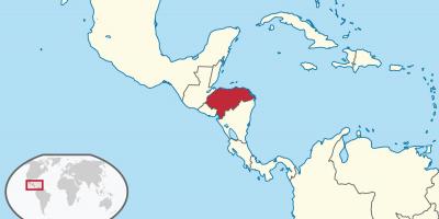 Honduras ubicación en el mapa del mundo