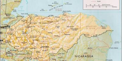 Roatán, islas de la bahía Honduras mapa