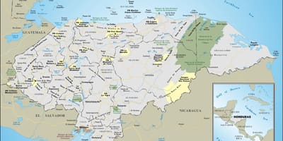 Mapa de Honduras turístico