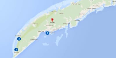 Mapa de Honduras y roatán